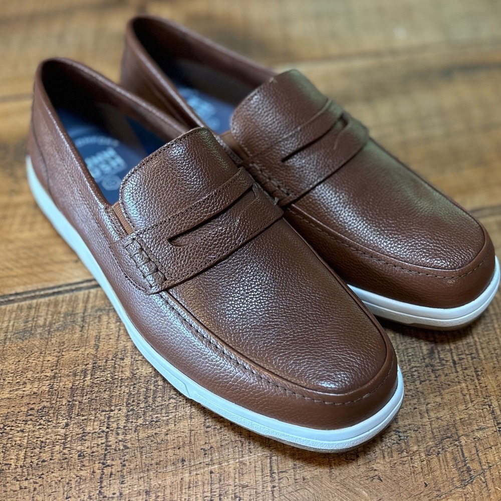 Nunn Bush Mens Luca Moc Toe Penny Slip On Loafers Size US 9 Cognac Brown EUC